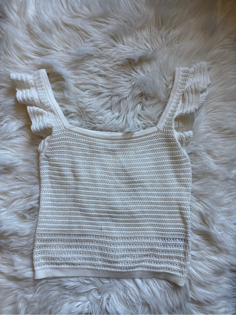 GAP open knit flutter sleeve top - Picture 2 of 6
